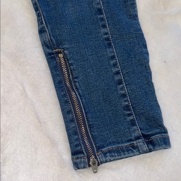 NWT Free People Size 25 We The Free Bella Moto Mid Rise Stretch Skinny Jeans - Picture 9 of 10